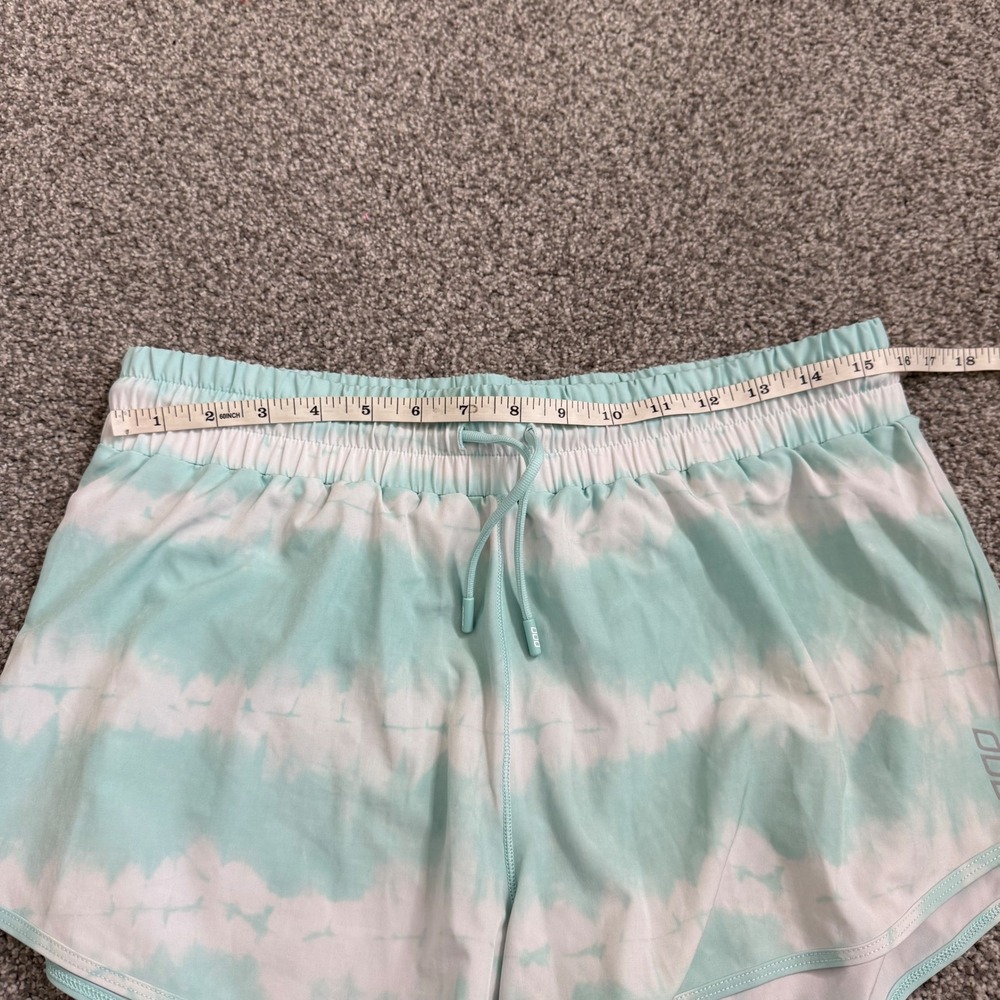 Lorna Jane Uniquely Mint Green Tie Dye Running Shorts Medium Side Zip Pocket - Picture 8 of 10